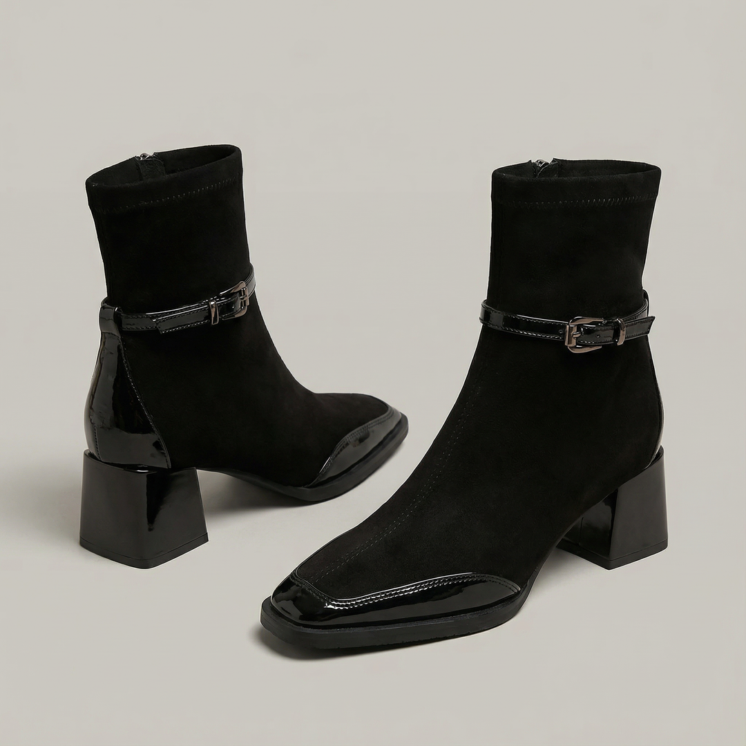 Romani | Stivaletti eleganti in eco-suede con tacco medio