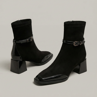 Romani | Stivaletti eleganti in eco-suede con tacco medio