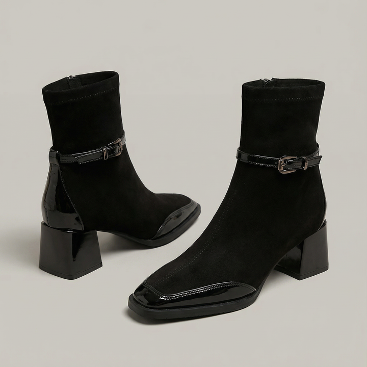 Romani | Stivaletti eleganti in eco-suede con tacco medio