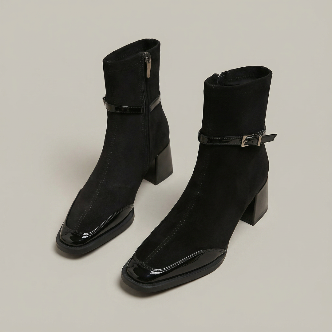 Romani | Stivaletti eleganti in eco-suede con tacco medio