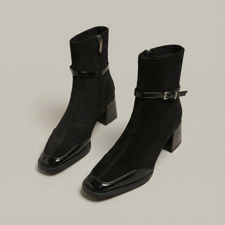 Romani | Stivaletti eleganti in eco-suede con tacco medio