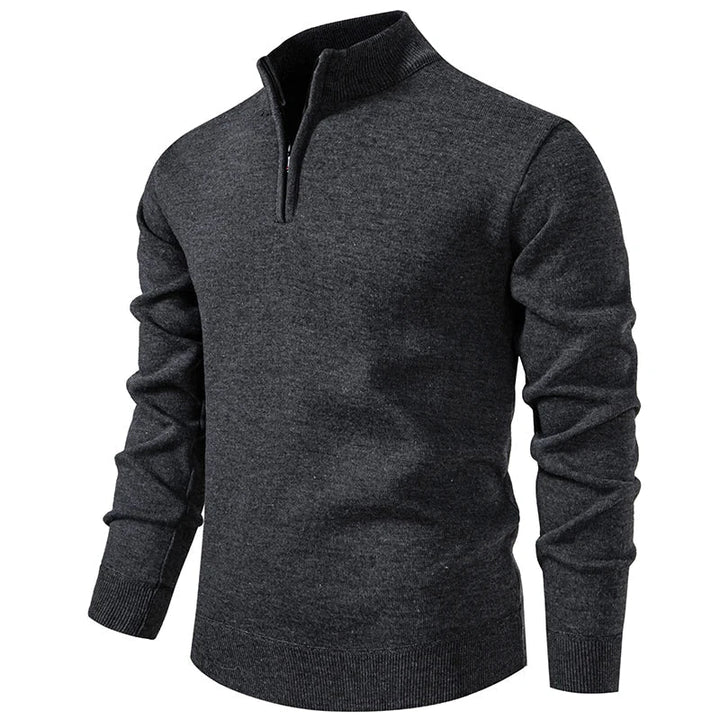 Jongman™ | Maglione Casual In Maglia Con Mezza Cerniera