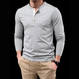 Jongman™ | Camicia Henley da Uomo con Maniche Lunghe