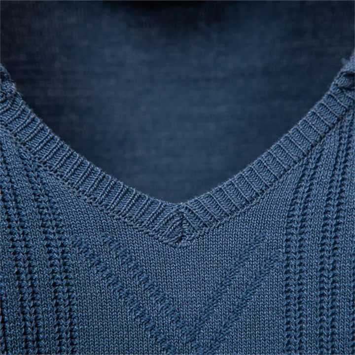 Jongman™ | Polo di Lusso In Maglia Con Collo A V