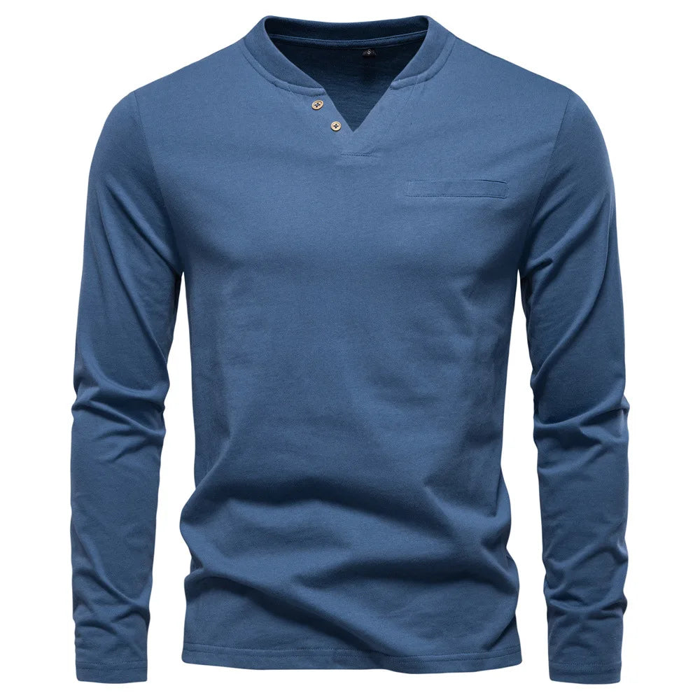 Jongman™ | T-Shirt Henley a Maniche Lunghe (1+1 GRATIS)
