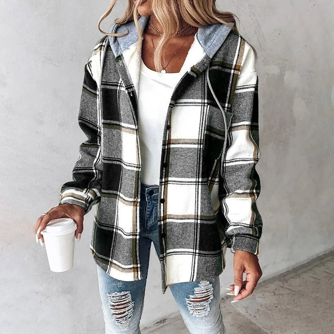 Élise | Camicia Over Size Foderata con Cappuccio