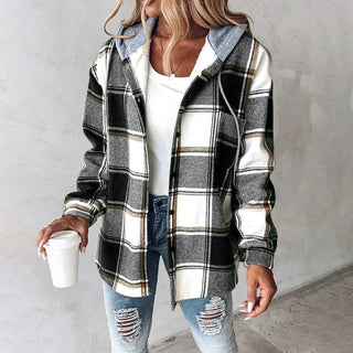 Élise | Camicia Over Size Foderata con Cappuccio
