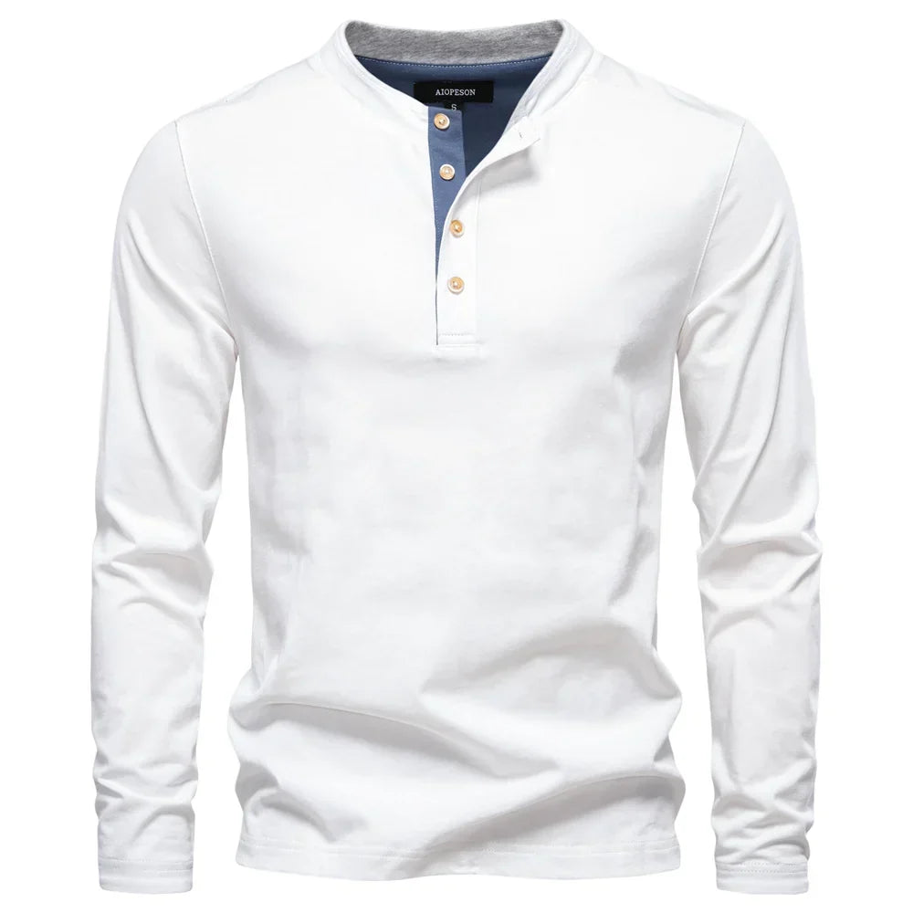Jongman™ | Camicia Henley da Uomo con Maniche Lunghe