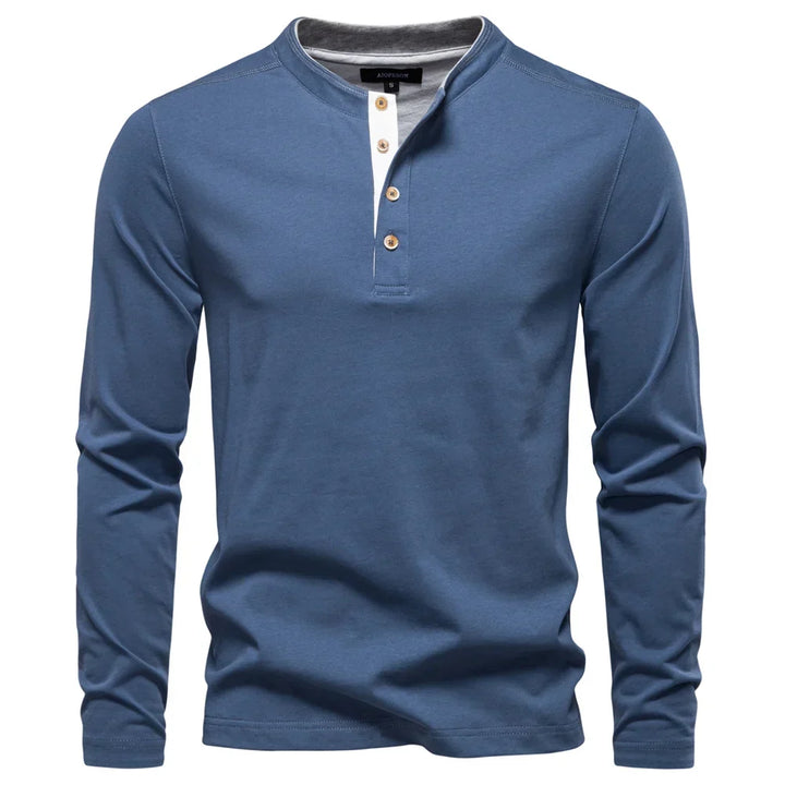 Jongman™ | Camicia Henley da Uomo con Maniche Lunghe