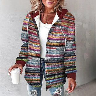 Élise | Camicia Over Size Foderata con Cappuccio