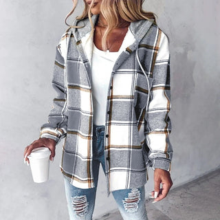 Élise | Camicia Over Size Foderata con Cappuccio