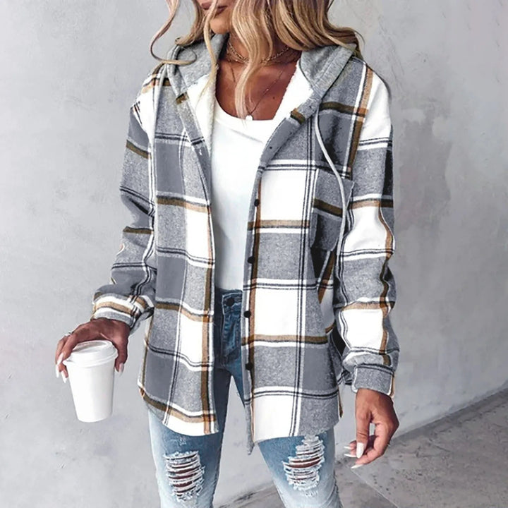 Élise | Camicia Over Size Foderata con Cappuccio