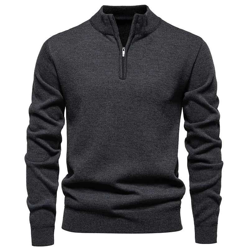 Jongman™ | Maglione Casual In Maglia Con Mezza Cerniera