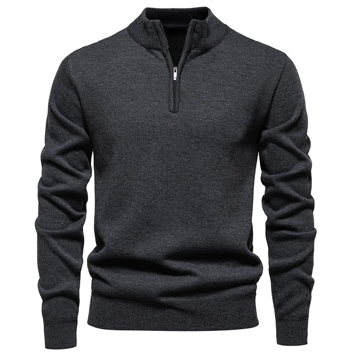 Jongman™ | Maglione Casual In Maglia Con Mezza Cerniera