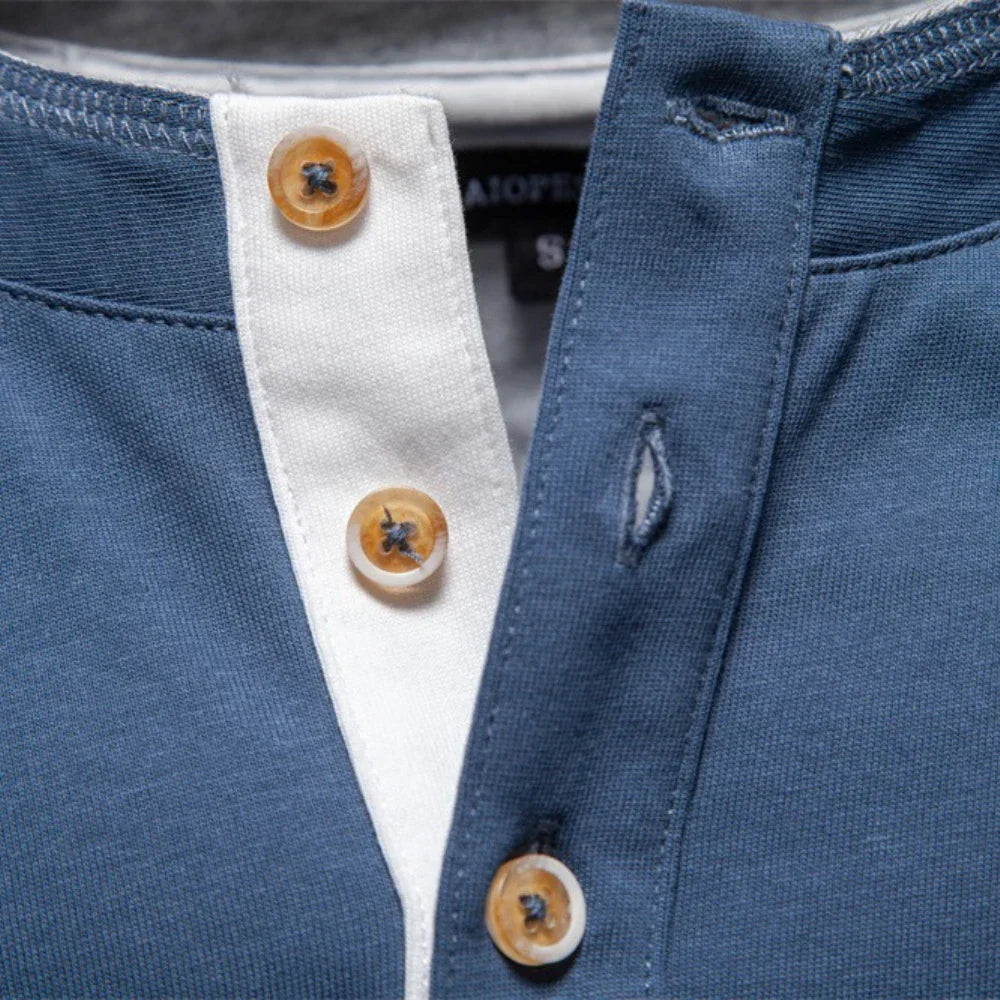Jongman™ | Camicia Henley da Uomo con Maniche Lunghe