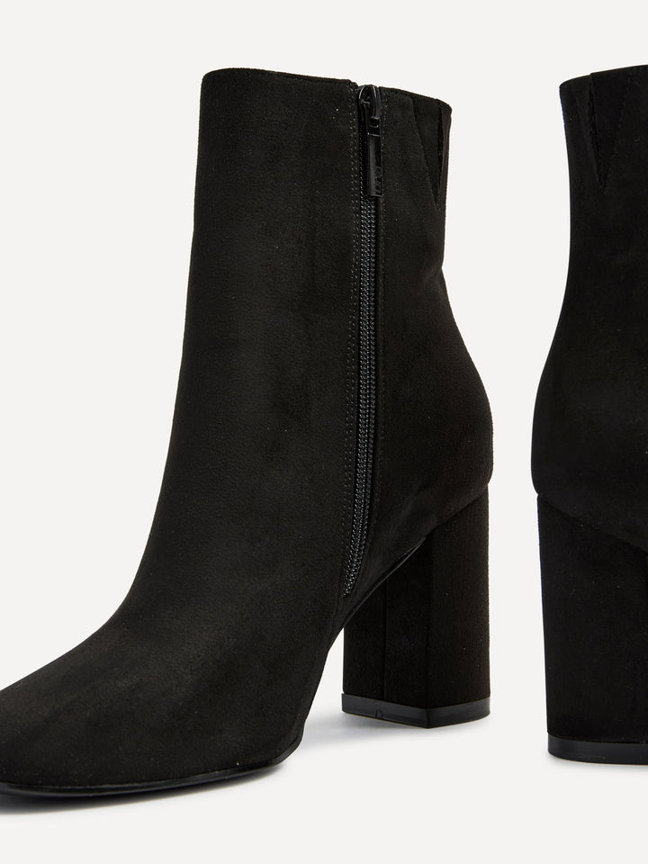 Selene | Stivaletti eleganti in eco-suede con tacco a blocco