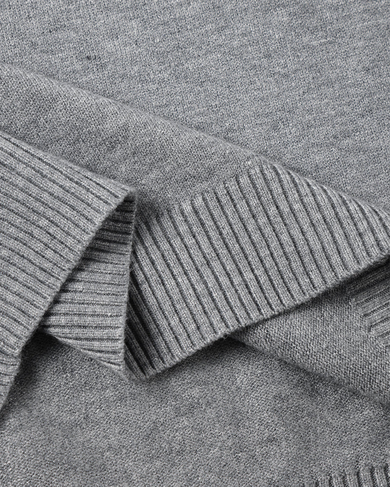 JANGSAN Maglione a Collo Alto in Lana Merino