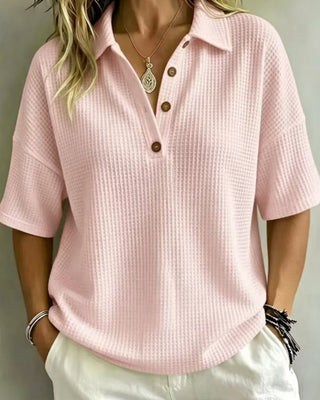 Maddison™ | Polo Top Waffle Relaxed