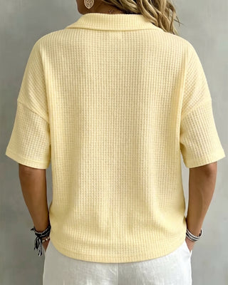 Maddison™ | Polo Top Waffle Relaxed