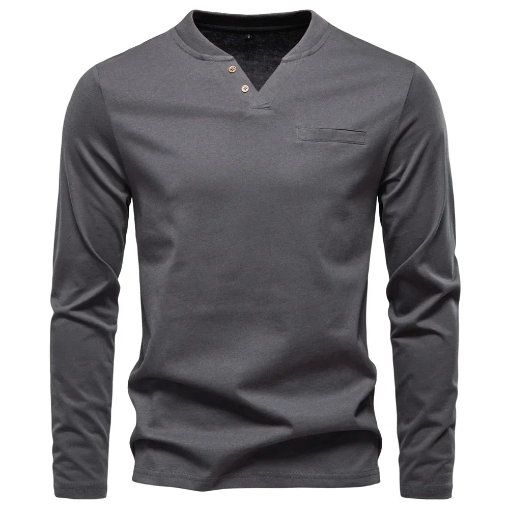 Jongman™ | T-Shirt Henley a Maniche Lunghe (1+1 GRATIS)