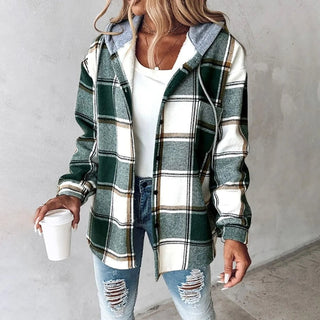 Élise | Camicia Over Size Foderata con Cappuccio