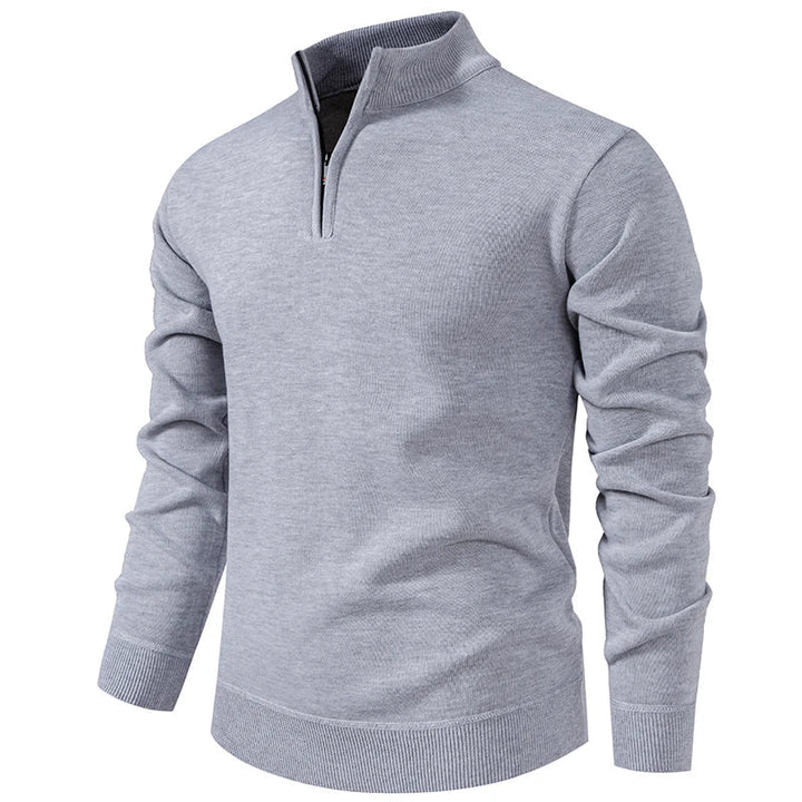 Jongman™ | Maglione Casual In Maglia Con Mezza Cerniera