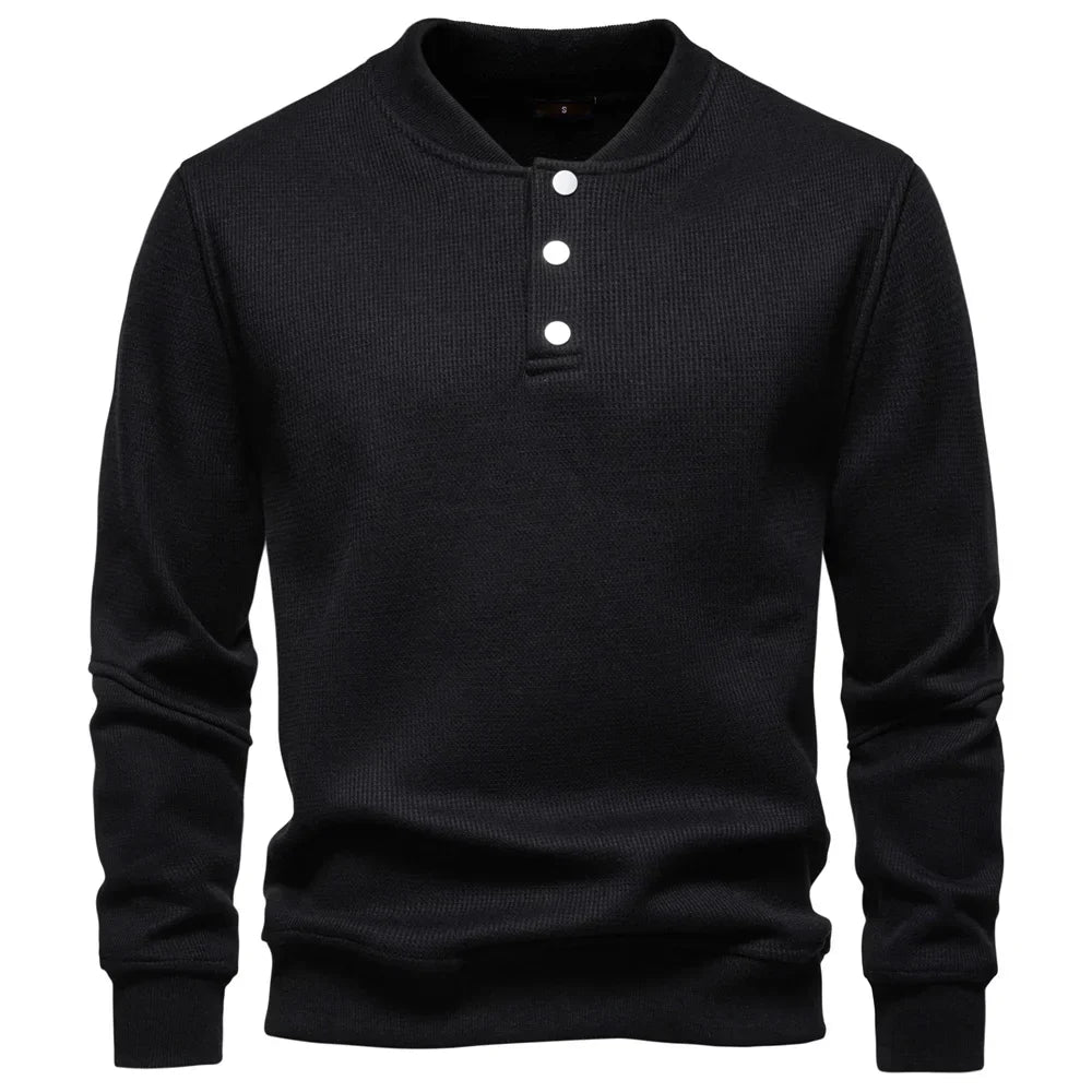 Jongman™ | Felpa Fleece con Design a Bottoni
