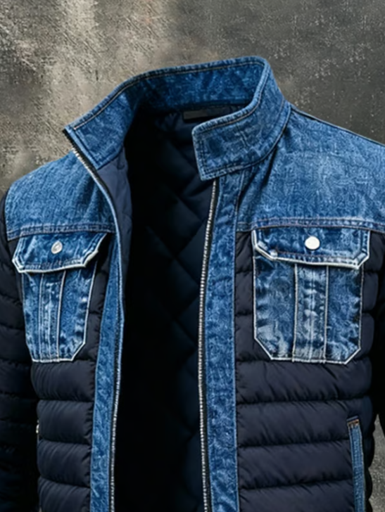 Giacca imbottita | Dettagli in denim raffinato