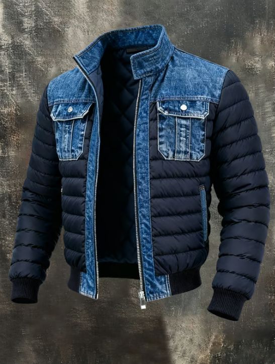 Giacca imbottita | Dettagli in denim raffinato