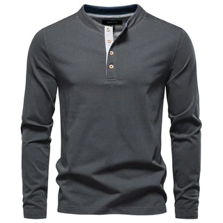 Jongman™ | Camicia Henley da Uomo con Maniche Lunghe
