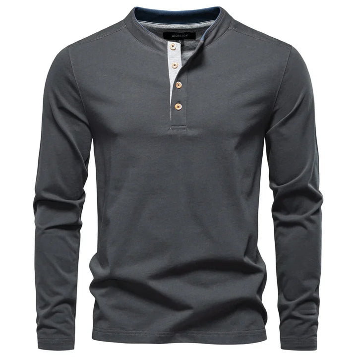 Jongman™ | Camicia Henley da Uomo con Maniche Lunghe