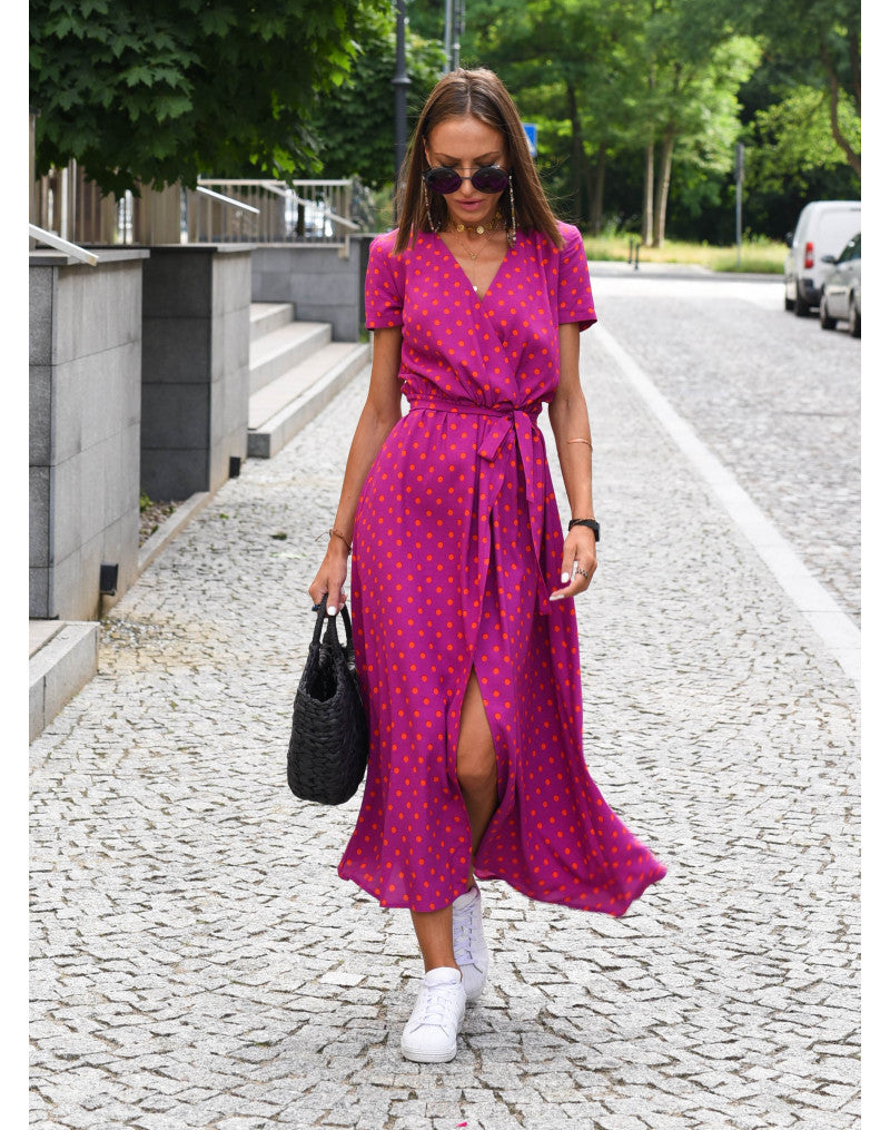 Tzahalit | Abito floreale elegante con scollo a V