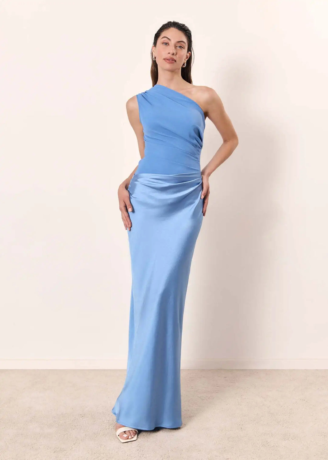 Luna | Abito maxi con oro in raso