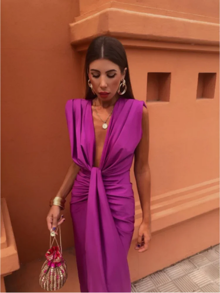 Sophia | Abito elegante plissettato