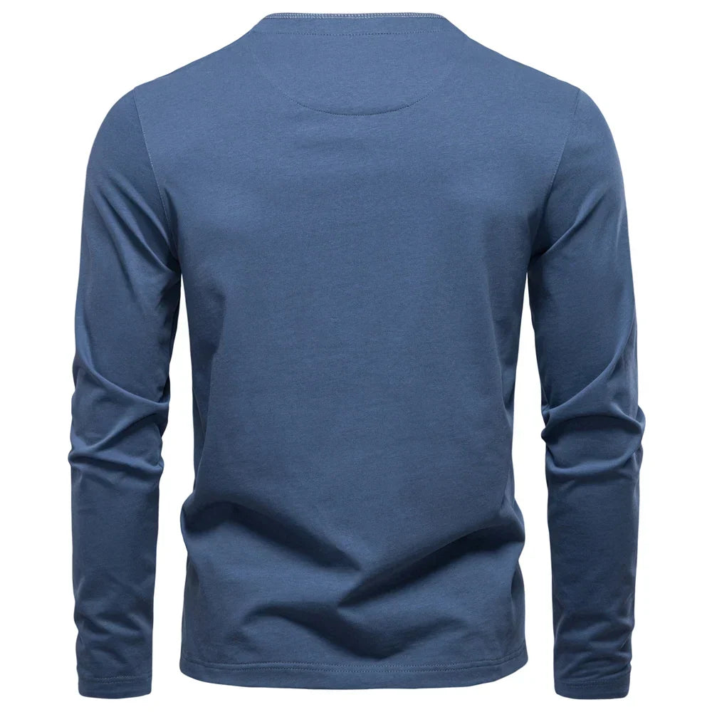 Jongman™ | Camicia Henley da Uomo con Maniche Lunghe