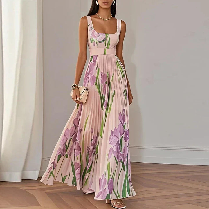 Oriah | Abito lungo a trapezio floreale