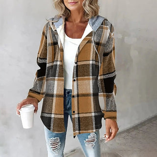 Élise | Camicia Over Size Foderata con Cappuccio