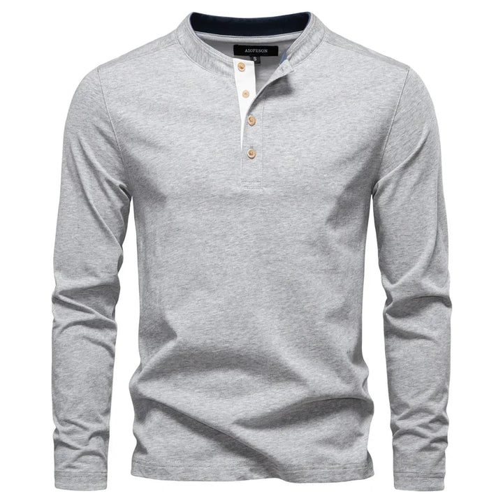 Jongman™ | Camicia Henley da Uomo con Maniche Lunghe