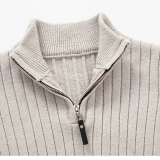 ZERMATT Maglione a Mezzo Zip con Collo Alto