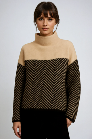 Il Maglione a Collo Alto Eireann Chevron