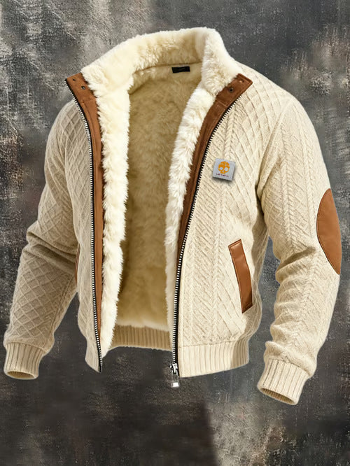 Elegante giacca imbottita con colletto curato