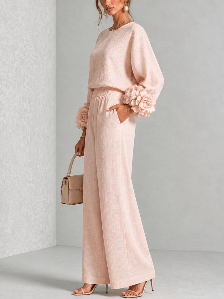 Rosalie | Set Due Pezzi con Maniche Floreali