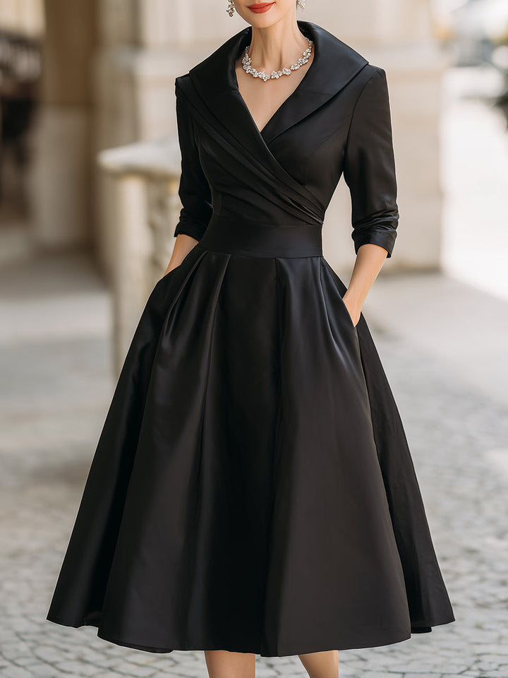 Lina | Abito midi in raso