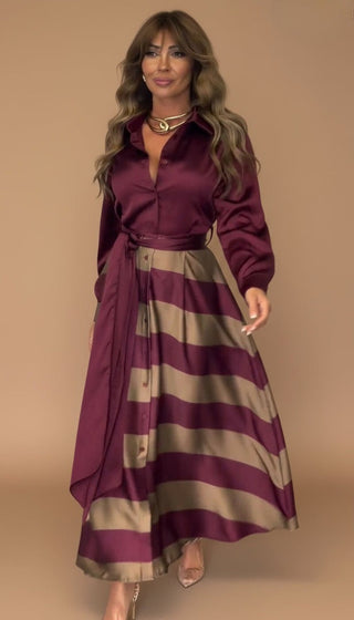 Mila | Abito maxi a righe