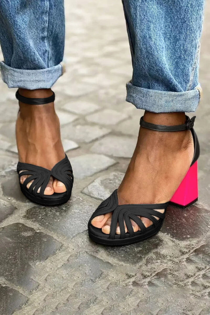 Flaminia | Sandali con tacco bicolore