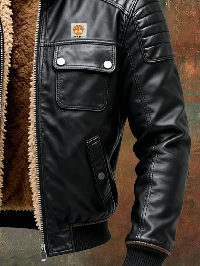 Herenjas Canada | Giacca in similpelle con spalle imbottite