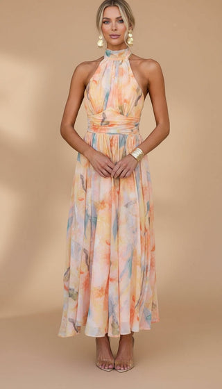 Abigail | Abito maxi con stampa