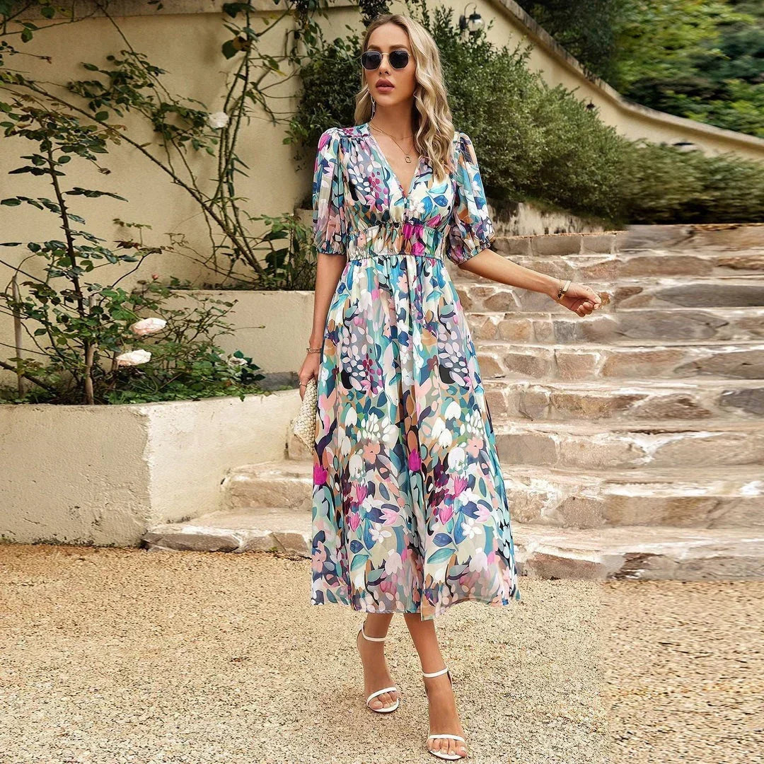 Orina | Abito elegante con scollo a V