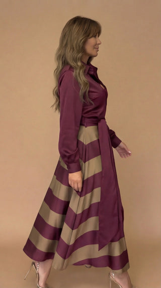 Mila | Abito maxi a righe