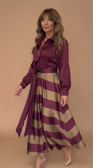 Mila | Abito maxi a righe